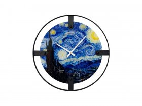 Часы интерьерные NT155 VAN GOGH STARRY NIGHT в Красном Яре (селе) - krasnyj-yar-selo.mebel-nsk.ru | фото