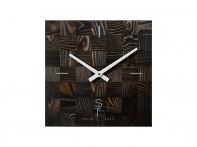 Часы настенные SLT 5195 CHESS BLACK WOOD в Красном Яре (селе) - krasnyj-yar-selo.mebel-nsk.ru | фото