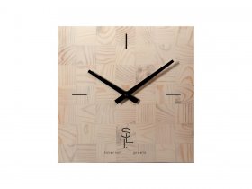 Часы настенные SLT 5196 CHESS WHITE WOOD в Красном Яре (селе) - krasnyj-yar-selo.mebel-nsk.ru | фото