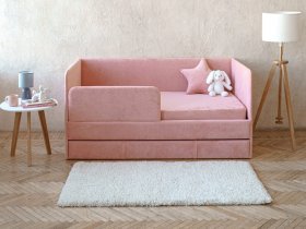 Диван-кровать Happy (коралловый) в Красном Яре (селе) - krasnyj-yar-selo.mebel-nsk.ru | фото