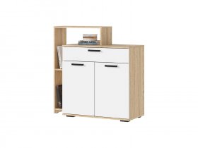 Комод 1000 КМ-01 Санса (дуб сонома/белый) в Красном Яре (селе) - krasnyj-yar-selo.mebel-nsk.ru | фото
