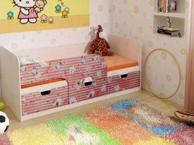 Кровать детская с ящиками 1,86 Минима Hello Kitty в Красном Яре (селе) - krasnyj-yar-selo.mebel-nsk.ru | фото