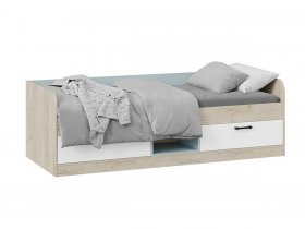 Кровать комбинированная «Оливер» Тип 1 401.003.000 (дуб крафт серый/белый/серо-голубой) в Красном Яре (селе) - krasnyj-yar-selo.mebel-nsk.ru | фото