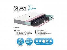 Матрас Silver Two в Красном Яре (селе) - krasnyj-yar-selo.mebel-nsk.ru | фото