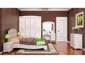 Модульная спальня Каролина в Красном Яре (селе) - krasnyj-yar-selo.mebel-nsk.ru | фото