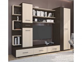 Стенка Верона (дуб венге/дуб молочный) в Красном Яре (селе) - krasnyj-yar-selo.mebel-nsk.ru | фото